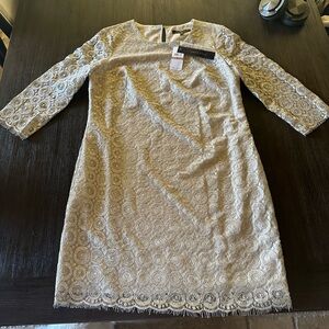 Cynthia Steffe Cream Lace Long Sleeve Dress